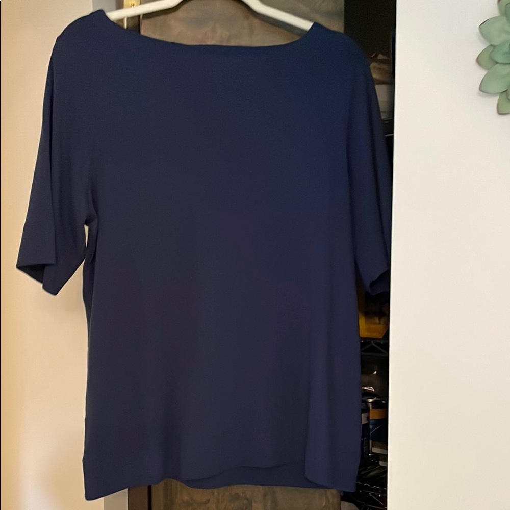 Pima Cotton Chico’s Navy Blue Women's Top